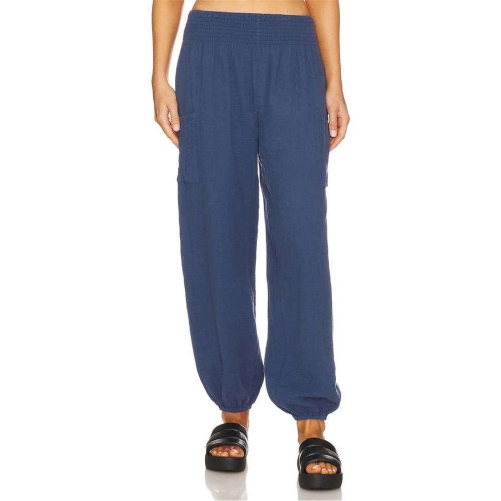 Bobi Los Angeles Ren Top & Cinched Pants in Coast Blue Small - Picture 3 of 12